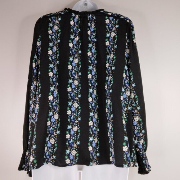 Talbots Floral Garden print Popover Tunic Blouse MP - Picture 6 of 10